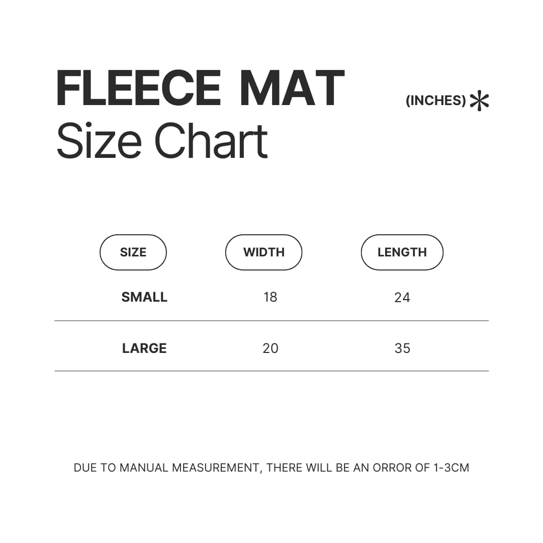 Fleece Mat Size Chart - Five Nights At Freddy's AU Store