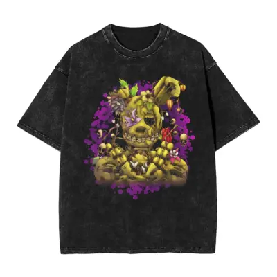 Five Nights At Freddy's Timeless Graphic Mineral Wash T-Shirt