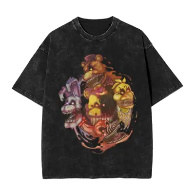 Five Nights At Freddy's Heritage Design Mineral Wash T-Shirt