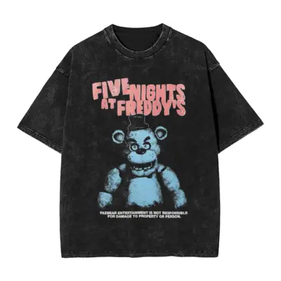 Five Nights At Freddy's Inspired Vintage Mineral Wash T-Shirt