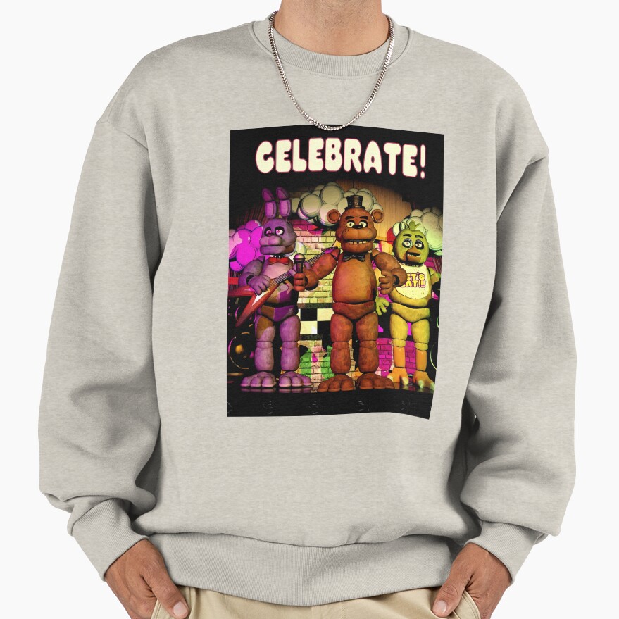 ssrcooversized_sweatshirtmens_01oatmeal_heatherfrontsquare_productx1000 - Five Nights At Freddy's AU Store