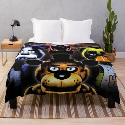Five Nights At Freddy Creepy Throw Blanket