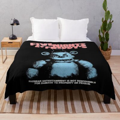 Five Nights At Freddys Retro Throw Blanket