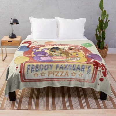 Freddy Fazbear S Birthday Survivor Version Throw Blanket