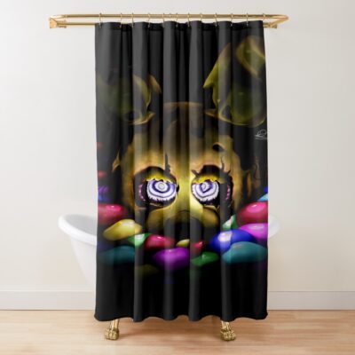 Springtrap Into The Pit V3 Shower Curtain