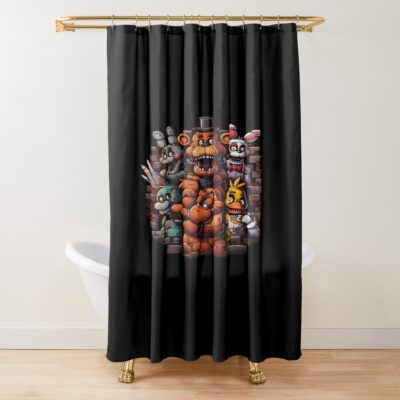 Five Nights At Freddy S Vintage Shower Curtain