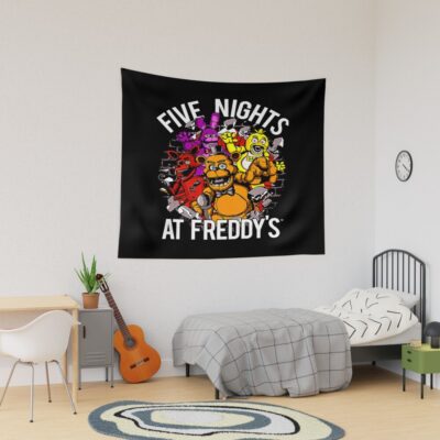 Five Nights At Freddys Video Vintage Tapestry