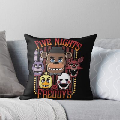 Five Nights At Freddy S Pizzeria Character Throw Pillow