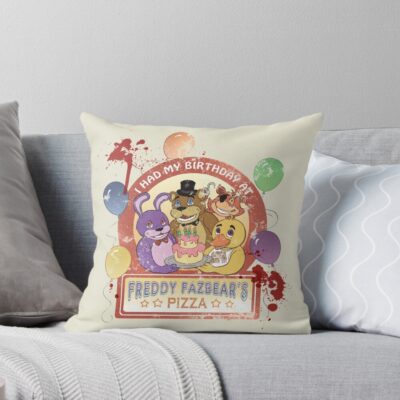 Freddy Fazbear S Birthday Survivor Version Throw Pillow