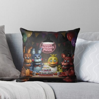 Fnaf Happy Birthday Throw Pillow