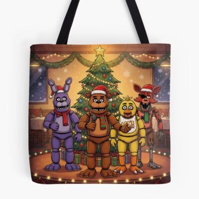 Merry Christmas Fnaf Game Tote Bag
